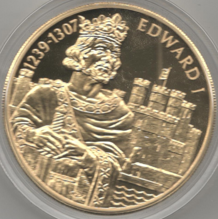 (2004) Монета Восточно-Карибские штаты 2004 год 2 доллара &quot;Эдуард I&quot;  Позолота Медь-Никель  PROOF